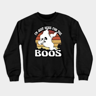 I'm Just Here for the Boos // Funny Dabbing Ghost Halloween Crewneck Sweatshirt